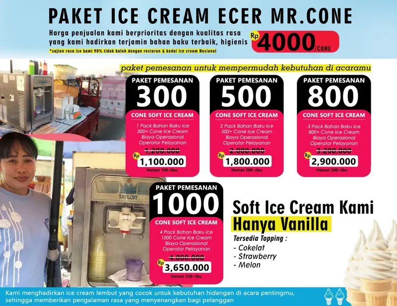 Paket pesan ice cream pernikahan sidoarjo dan event acara apapun